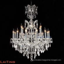 White classic iron arm crystal chandeliers